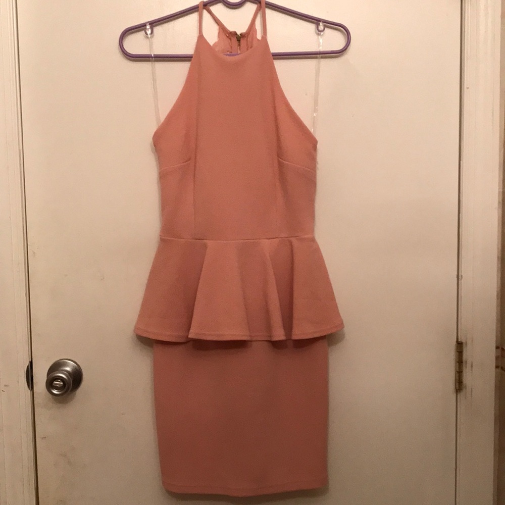 Pink Peplum Dress
